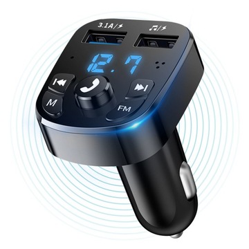 FM-ПЕРЕДАТЧИК BLUETOOTH ЗАРЯДНОЕ УСТРОЙСТВО USB 3.1A QC 3.0