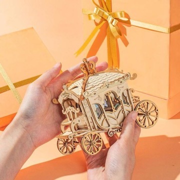 Деревянный 3D-пазл Robotime - Карета