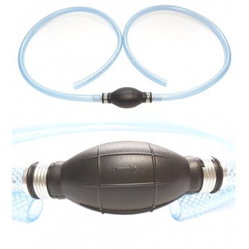 POMPKA POMPA PALIWA RĘCZNA 10MM + 2M WĄŻ GRUSZKA OLEJU WODY ROPY BENZYNY