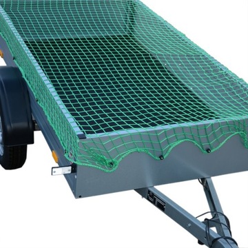 SIATKA TRANSPORTOWA NA PRZYCZEPĘ ZABEZPIECZAJĄCA ŁADUNEK 2X3M ZE STAŁĄ LINĄ