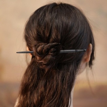 Деревянные палочки для волос Ретро Традиция Классика Ручная работа черно-коричневый