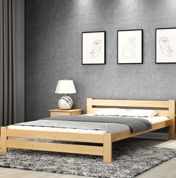 ŁÓŻKO drewniane SOSNOWE Agata 160x200 SOSNA Rama