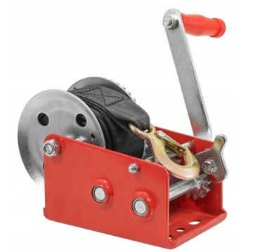 ЛЕБЕДКА, РУЧНАЯ РУКОЯТКА, РЕМЕННАЯ ЛЕБЕДКА, РУКОЯТКА 1200 кг, РЕМЕНЬ 10 м.