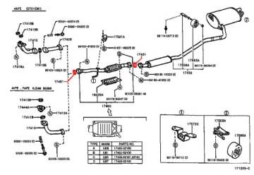 ПРОКЛАДКА ВЫХЛОПНОЙ ТРУБЫ TOYOTA LEXUS