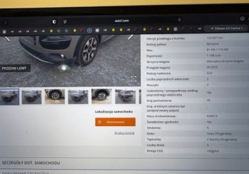 Citroen C4 Cactus Crossover Facelifting 1.2 PureTech 110KM 2018 Citroen C4 Cactus bezwypadekserwispanoramajak nowe 1.2 Benzyna 110KM, zdjęcie 34