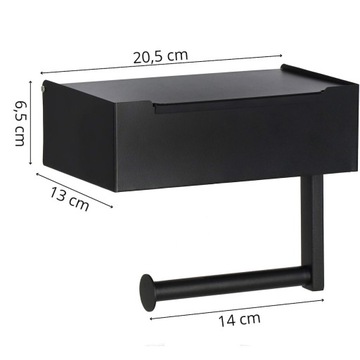 Держатель для туалетной бумаги с полкой, вешалкой, черный, КОНТЕЙНЕР ДЛЯ САЛФЕТОК ДЛЯ Унитаза