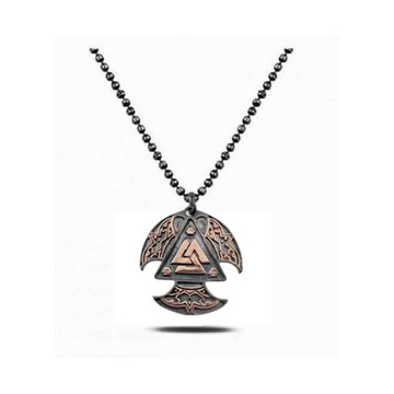Męska runa Valknut nordycki symbol wojowników s925