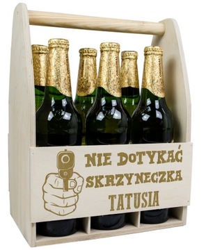 NOSIDŁO SKRZYNKA NA PIWO PREZENT DLA TATY DZIEŃ OJCA GRAWER