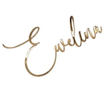 Топпер с именным топпером на боковую часть торта золотой ДЕКОР НАЗВАНИЕ ИМЯ золотое зеркало