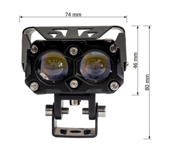 Светодиодные мотоциклетные галогенки 40Вт, три режима работы