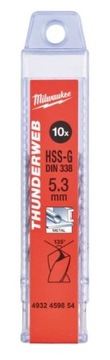 Wiertło do metalu HSS-G DIN338 Milwaukee 5,3x86mm