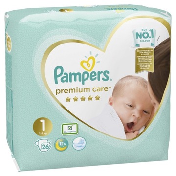 Pampers Premium Care 1 для новорожденных 26 шт.