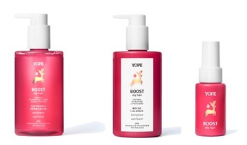 YOPE BOOST ZESTAW REGENERUJĄCY SZAMP+ODŻYWKA+SERUM