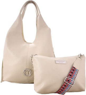Monnari Torebka damska Shopper Listonoszka Model 2w1 Kolekcja Premium