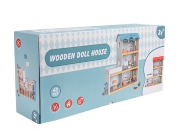 Большой деревянный двухэтажный кукольный домик, набор мебели и аксессуаров для лифта XXL