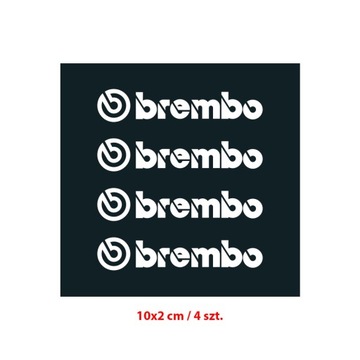 Naklejki na zacisk hamulcowy BREMBO 10x2 cm 4 szt.