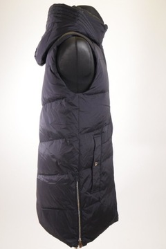 WOOLRICH Women Black Padded Hooded Puffer Down Parka Vest Size S RRP €850