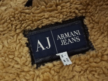 ARMANI JEANS KOŻUCH MĘSKI SKÓRZANY GRUBY KURTKA ZIMOWA VINTAGE r. XL