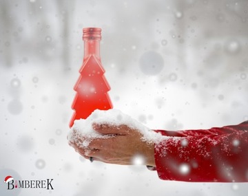 Рождественская бутылка РОЖДЕСТВЕНСКАЯ ЁЛКА 500МЛ для ликерных настоек вина РОЖДЕСТВЕНСКОЕ УКРАШЕНИЕ