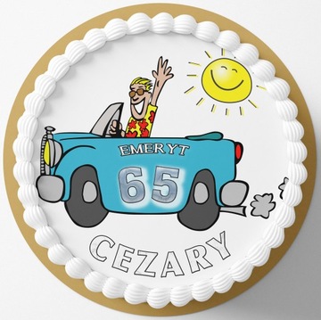 PAPIER WAFLOWY OPŁATEK RENTA EMERYT EMERYTURA WOLNOŚĆ URODZINY A3 22-29cm