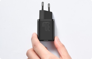 BASEUS SZYBKA ŁADOWARKA SIECIOWA DO TELEFONU ZASILACZ USB-C TYP-C 30W PD QC