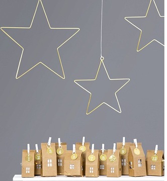 Адвент-календарь «Домики из крафт-бумаги», 24 штуки