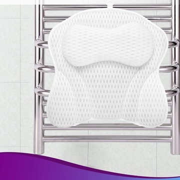 РАССЛАБЛЯЮЩАЯ ПОДУШКА ДЛЯ ВАННЫ, ПОДГОЛОВНИК, 6 ПРИСОСОК