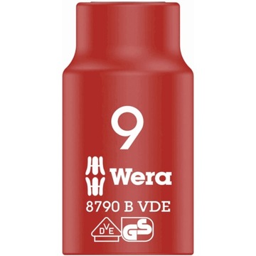 WERA nasadka VDE 9 mm 3/8 cala izolowana Zyklop 8790 B 05004953001