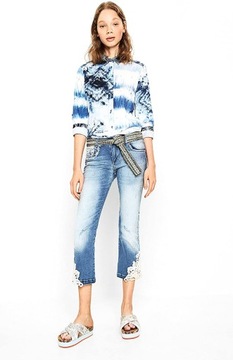 Desigual damskie spodnie jeans flare XS/24