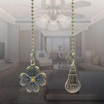 Удлинительная цепочка для вентилятора с украшением в виде шариков. Коричневый потолочный вентилятор