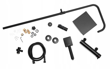 Душевой набор - душевая панель с тропическим душем 20 см.