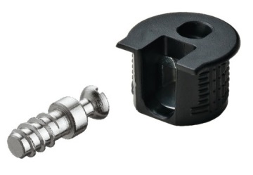 Złącze Hafele Rafix 20+trzpien Czarne do 19 -50kpl