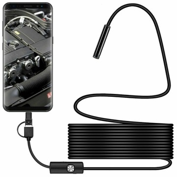 ИНСПЕКЦИОННАЯ КАМЕРА ЭНДОСКОП СВЕТОДИОДНЫЙ USB ДЛЯ ПК ТЕЛЕФОНА FULL HD 1080P IP68