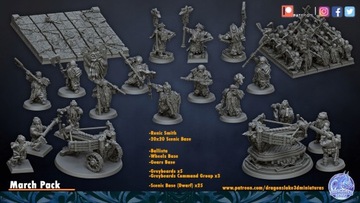 Гномьи Седобородые + CMD - DL Miniatures - 3D-печать