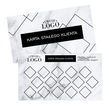 Karty stałego klienta z logo Geometryczne 200
