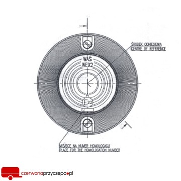 Белый контурный габаритный фонарь NIEWIADÓW D-47 D-50