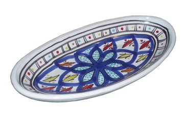 OWALNY ARABSKI PÓŁMISEK 24cm TUNEZJA SAŁATKI