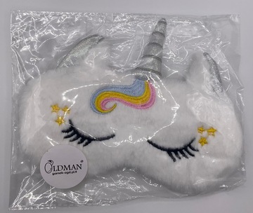 МАСКА ДЛЯ СНА ДЛЯ ГЛАЗ РАССЛАБЛЕНИЕ БЕЛЫЙ ЕДИНОРОГ РАДУГА ПЛЮШ