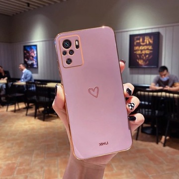 Силиконовый чехол для телефона с квадратным покрытием и сердечком для Xiaomi