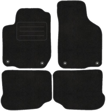 Velurové koberce Lux pro Volkswagen Golf IV (1997-2006) Černé Stopky