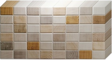 Panele Ścienne Drewno Mozaika 3D PCV MAT WOOD 10x