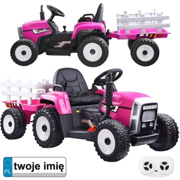 Traktor z przyczepą na akumulator + pilot PA0242