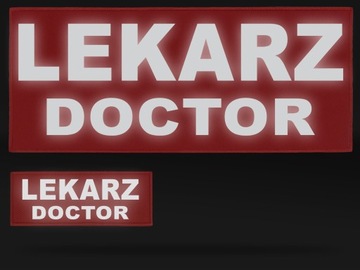 КОМПЛЕКТ СВЕТООТРАЖАЮЩЕЙ НАШИВКИ «DOCTOR» НА ВЕЛКРО
