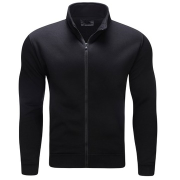 BL02 r. L GŁADKA ROZPINANA BLUZA ZE STÓJKĄ