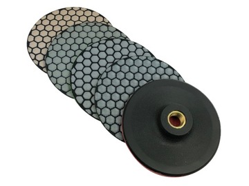 4 шт. ДИСКОВ ДЛЯ СУХОЙ ПОЛИРОВКИ GRES 100 РУЧКА M14