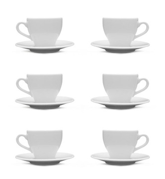 LUBIANA PAULA 6x FILIŻANKA ESPRESSO 70 ML + SPODEK