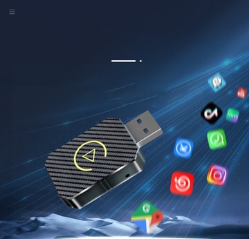 Adapter bezprzewodowy 2w1 Carplay do Apple iOS Android Auto Smart USB Plug