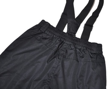 G-TEX Spodnie ZIMOWE na odpinane szelki czarne Narciarskie ocieplane r 146