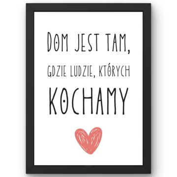 OBRAZ DO DOMU Z NAPISAMI DO SALONU KUCHNI W RAMIE