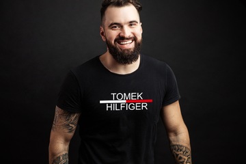 KOSZULKA męska TOMEK HILFIGER PARODIA TOMMY 3XL